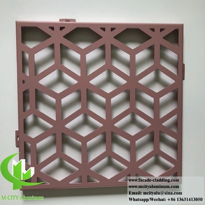 Pantalla de metal de color de grano de madera de aluminio cortada por láser paneles metálicos decorativos para revestimiento de paredes de fachadas de ventanas