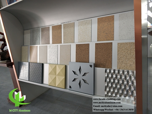 Pantalla decorativa de aluminio con patrones de revestimiento de fachada metálica en polvo recubierto de blanco
