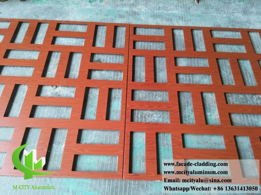 Pantalla decorativa de aluminio con patrones de revestimiento de fachada metálica en polvo recubierto de blanco