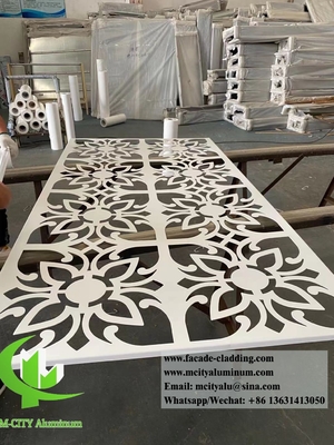 Revestimiento de fachada de aluminio de pantalla metálica decorativa con patrón hueco