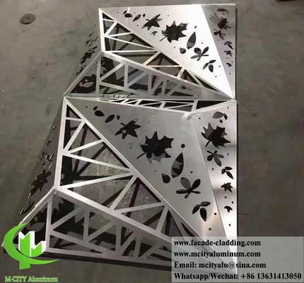Paneles de aluminio 3D de diseño de corte láser en polvo recubierto Akzo Nobel para revestimiento de paredes exteriores