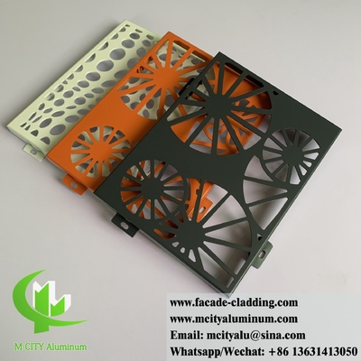 Cortar con láser la pantalla de metal de aluminio fachadas de aluminio sólido hoja con diseño de patrones