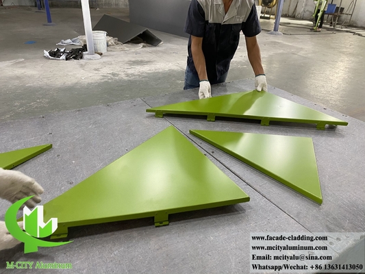 Panel de aluminio sólido revestimiento de paredes de metal paneles de fachada de 3 mm de espesor PVDF