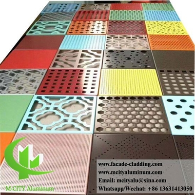 Panel de metal cortado por láser Sistema de fachada de revestimiento de aluminio Sombra solar exterior