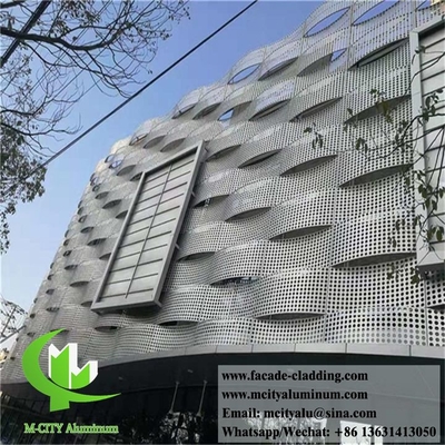 Paneles de revestimiento de paredes exteriores revestimiento metálico personalizado chapa de aluminio para el sistema de fachadas de edificios