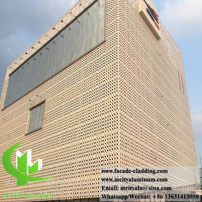 Perforación de techo de aluminio revestimiento de pared de metal tamaño personalizado color