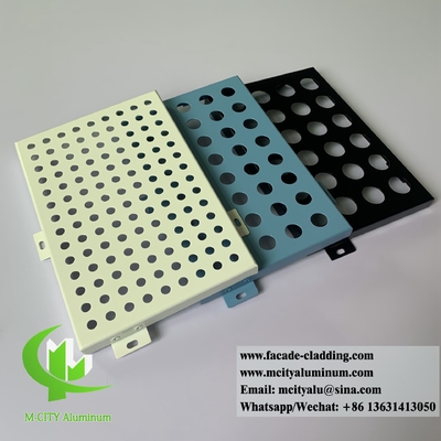 Arquitectura de revestimiento metálico fachadas de lámina perforada de aluminio para la decoración exterior de edificios