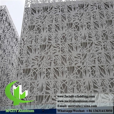 paneles de revestimiento decorativo de lámina de aluminio de pantalla metálica para el sistema de fachada
