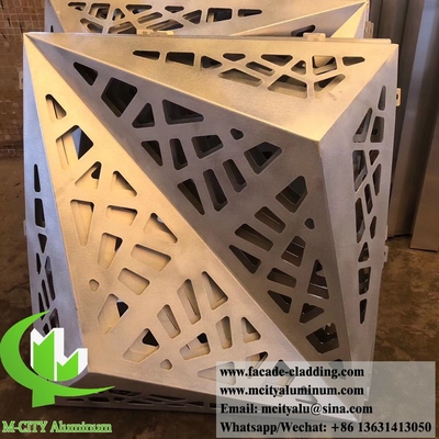 fachadas metálicas pantalla de corte por láser de aluminio 3D forma exterior revestimiento de paredes decoración arquitectónica