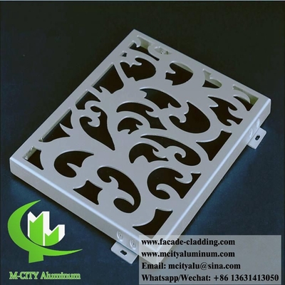 Panel de pantalla de metal perforado Techo de aluminio para el sistema de fachada Revestimiento de pared personalizado