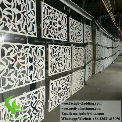 Panel de revestimiento decorativo arquitectónico de hoja de aluminio con patrón de corte por láser