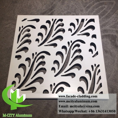 Panel de revestimiento decorativo arquitectónico de hoja de aluminio con patrón de corte por láser
