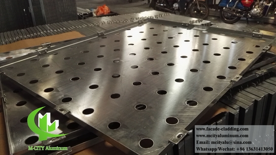 Panel de aluminio de chapa perforada de metal arquitectónico con patrón de diseño personalizado