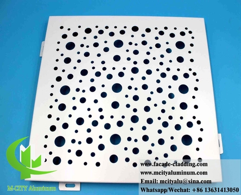 paneles de pantalla de aluminio perforados revestimiento metálico exterior arquitectónico RAL Color PVDF