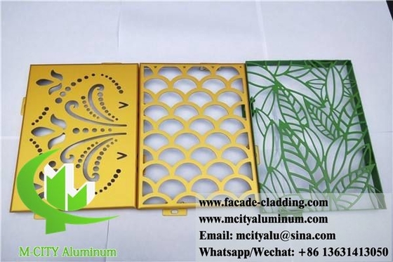 Pantallas decorativas de aluminio con revestimiento PVDF