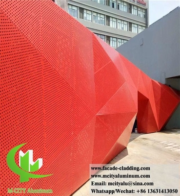 fachadas metálicas pantalla de corte por láser de aluminio 3D forma exterior revestimiento de paredes decoración arquitectónica