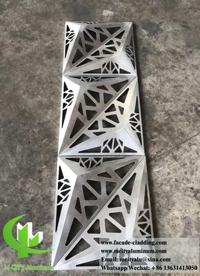 Plancha de metal perforada de diseño 3D paneles de aluminio pantalla de revestimiento de fachada