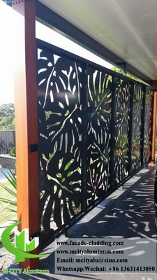 Panel de privacidad exterior decorativo cerca de metal pantalla de aluminio con diseño de corte por láser