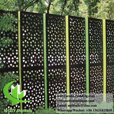 Pantalla de metal arquitectónico con patrones de corte por láser de chapa de aluminio de 3 mm Panel antirruja