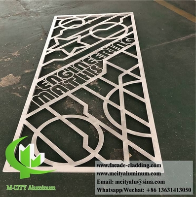 Arquitectónico de corte de láser de pantalla de metal de aluminio para la decoración de paneles de revestimiento de pared