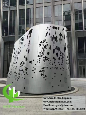 Hoja de metal arquitectónico de aluminio Sliver Gris Color 3mm espesor Decoración de diseño 3D