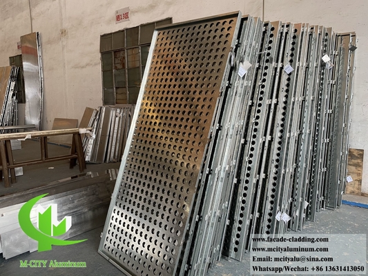 Plancha de aluminio de revestimiento de metal perforado con patrón perforado para decoración exterior del sistema de fachadas
