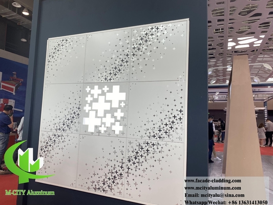 Decoración de techos de aluminio con láminas de metal perforadas