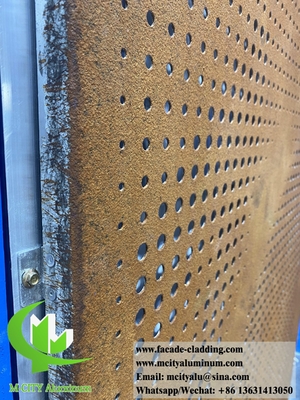Plata de metal perforada de aluminio en polvo de pantalla recubierta para paneles de pared exteriores