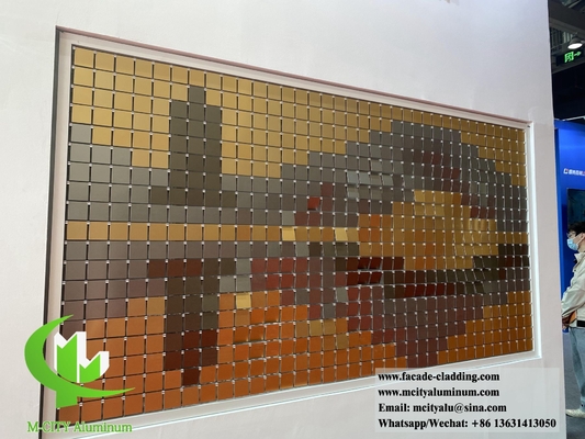 Plata de metal perforada de aluminio en polvo de pantalla recubierta para paneles de pared exteriores