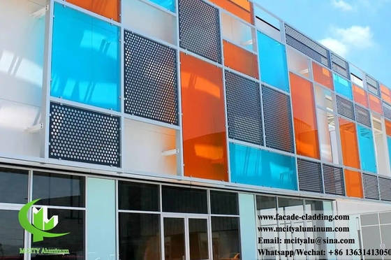 Pantalla de aluminio para la arquitectura, para fachadas exteriores