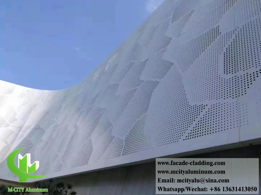 Paneles de pantalla metálicos de malla de aluminio perforada para fachadas de paredes