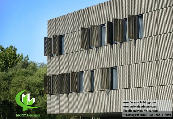 Pantalla de aluminio para la arquitectura, para fachadas exteriores