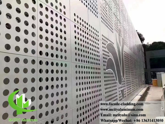 Sistema de fachadas de revestimiento metálico perforado Modelos de metal cortados por láser Hoja de aluminio