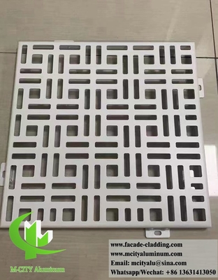 Sistema de fachadas de revestimiento metálico perforado Modelos de metal cortados por láser Hoja de aluminio