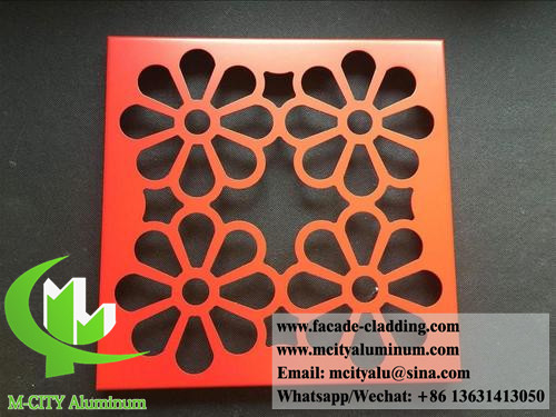 Panel de pared de metal perforado para el techo o fachadas revestimiento de decoración color de las astillas