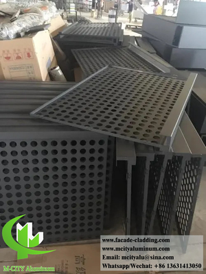 Panel de pared de metal perforado para el techo o fachadas revestimiento de decoración color de las astillas