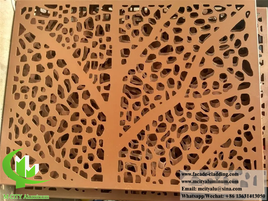 Panel de pared de metal cortado con láser Divisores de espacio de pantalla de aluminio 3 mm de espesor