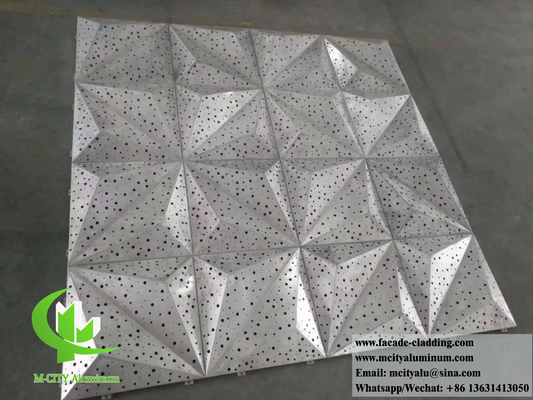 Revestimiento metálico 3D Forma de la hoja de aluminio arquitectónico para la decoración de la pared fachadas sistema anti-óxido