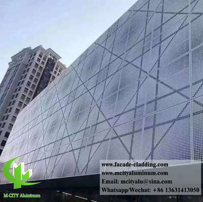 Sistema de fachadas metálicas perforadas Panel de revestimiento de aluminio para decoración de paredes exteriores
