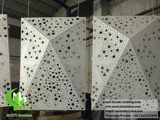 Revestimiento metálico 3D Forma de la hoja de aluminio arquitectónico para la decoración de la pared fachadas sistema anti-óxido