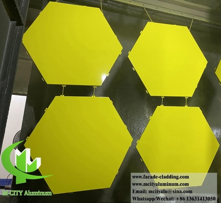 Paneles de metal Hexágono de aluminio para fachada revestimiento de la decoración de la pared