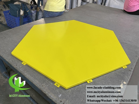 Paneles de metal Hexágono de aluminio para fachada revestimiento de la decoración de la pared