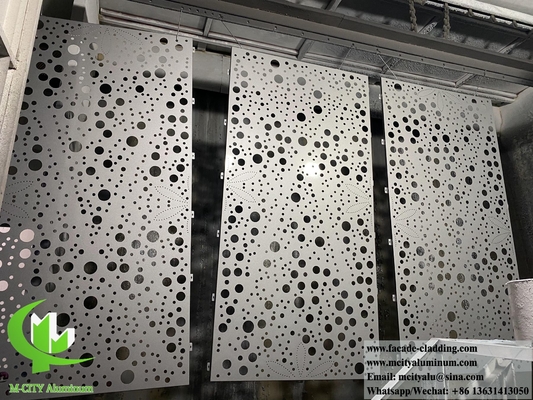 Panel de pared de metal perforado Pantalla de aluminio para pared para revestimiento de fachada