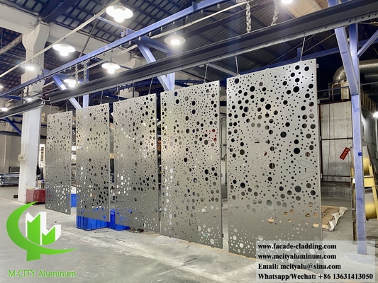 Panel de pared de metal perforado Pantalla de aluminio para pared para revestimiento de fachada