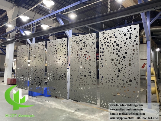 Perforación de láminas de aluminio de pantalla metálica para el sistema de fachadas de revestimiento de paredes