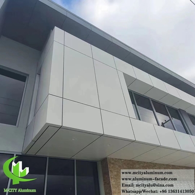 Arquitectónico paneles de pared de metal de aluminio sólido revestimiento fachadas PVDF sistema a prueba de fuego