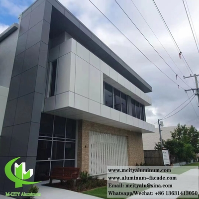 Arquitectónico paneles de pared de metal de aluminio sólido revestimiento fachadas PVDF sistema a prueba de fuego
