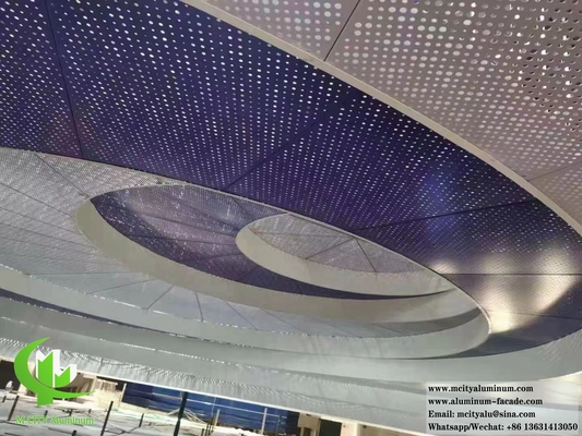 Paneles de pared metálicos perforados paneles de aluminio de chapa metálica para fachadas de edificios