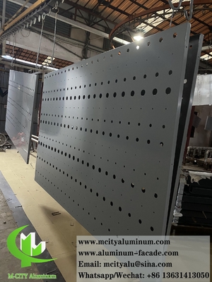 Revestimiento metálico arquitectónico para columnas de aluminio 3.0 mm con iluminación LED