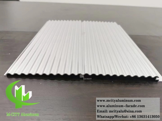 Profile de aluminio arquitectónico paneles de pared metálicos paneles corrugados de aluminio